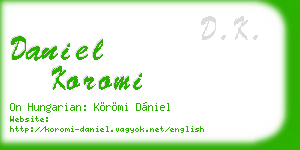 daniel koromi business card